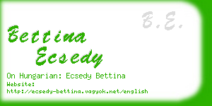 bettina ecsedy business card